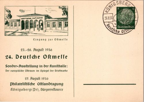 Deutsches Reich PP 127 C 21/01 als Ganzsache mit Sonderstempel Königsberg #DJM17