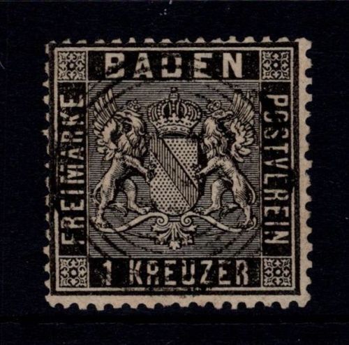 Baden 9 gestempelt tiefst geprüft Seeger BPP #DIY96