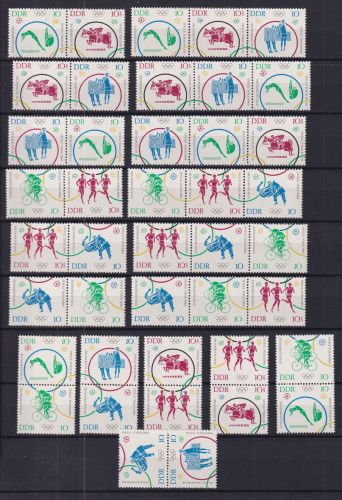 DDR 1039-1044 postfrisch alle Zusammendrucke #DJN10