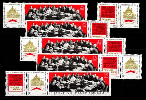DDR 1598-1600 postfrisch alle Zusammendrucke #DJN30