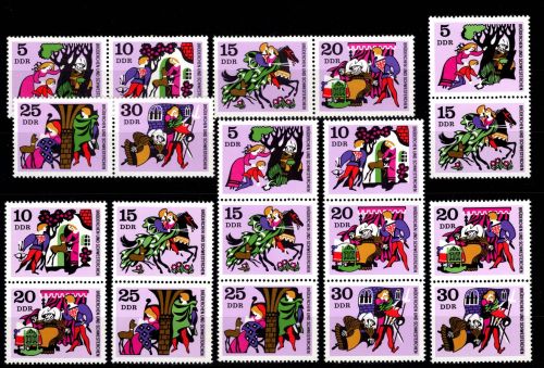 DDR 1545-1550 postfrisch alle Zusammendrucke aus Kleibogen #DJN32