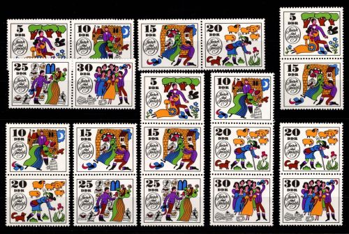 DDR 1450-1455 postfrisch alle Zusammendrucke aus Kleibogen #DJN33