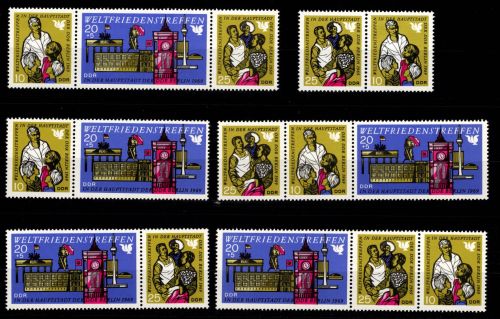 DDR 1478-1480 postfrisch alle Zusammendrucke #DJN35