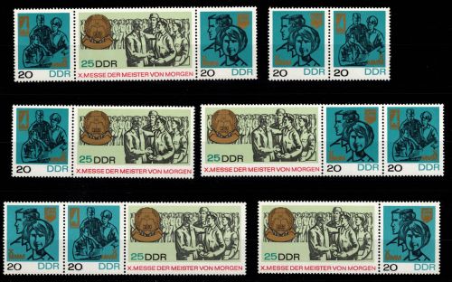 DDR 1320-1322 postfrisch alle Zusammendrucke #DJN37