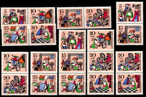 DDR 1323-1328 postfrisch alle Zusammendrucke aus Kleibogen #DJN38