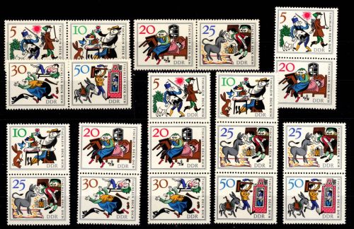 DDR 1236-1241 postfrisch alle Zusammendrucke aus Kleibogen #DJN39