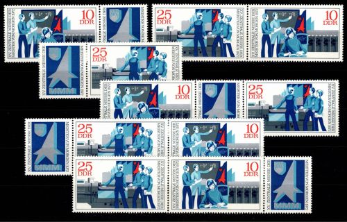 DDR 1799-1800 postfrisch alle Zusammendrucke #DJN58