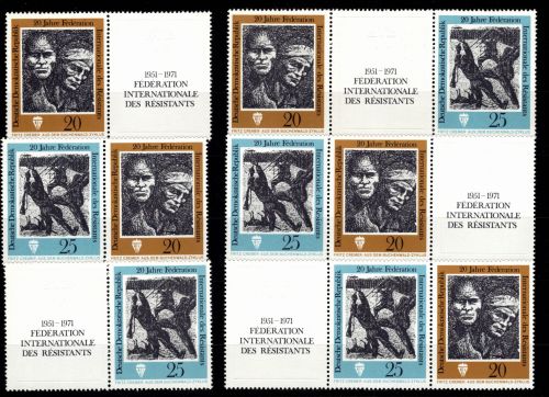 DDR 1680-1681 postfrisch alle Zusammendrucke #DJN62