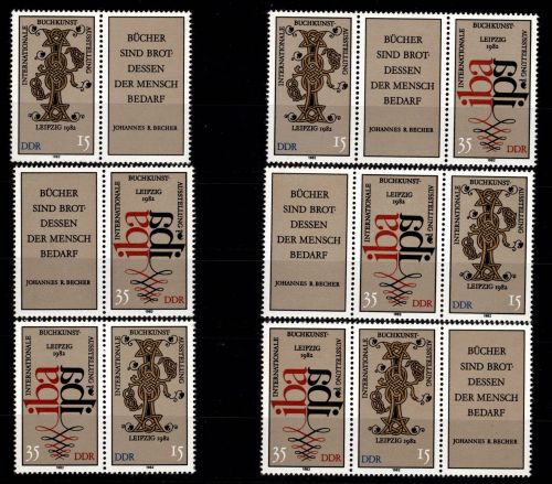 DDR 2697-2698 postfrisch alle Zusammendrucke #DJN72