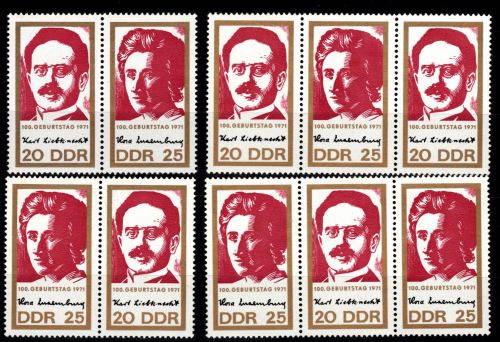DDR 1650-1651 postfrisch alle Zusammendrucke #DJN94