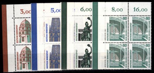 BRD Bund 1339-1342 Ecke 1 postfrisch als Viererblock Eckrand #DJO86