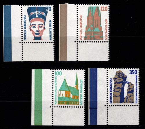 BRD Bund 1374-1375, 1406-1407 Ecke 3 postfrisch Eckrand unten links #DJO99