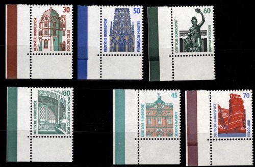 BRD Bund 1339-1342, 1468-1469 Ecke 3 postfrisch Eckrand unten links #DJP00
