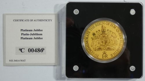 Medaille Motiv Saphir Jubiläum, 999er Gold 1/200 oz, mit Zertifikat #EAA12