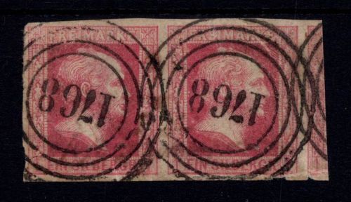 Preußen 6 gestempelt N4 1768 "Bromberg", als Paar, leichte Mängel #DJZ11