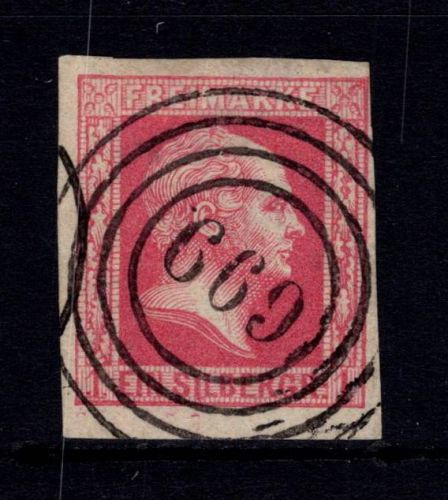 Preußen 6 gestempelt N4 669 "Jarotschin", doppelt signiert R. Banker #DJZ13