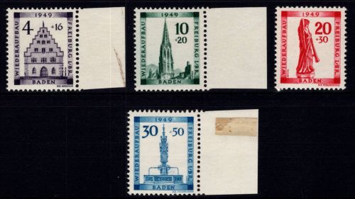 Fanzösische Zone Baden 38 A-41 A postfrisch #DJA45