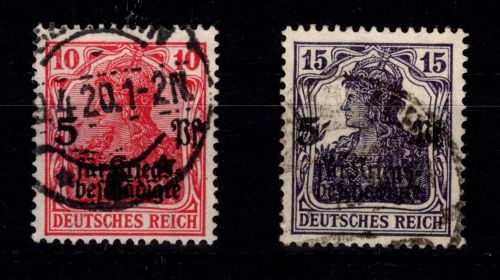 Deutsches Reich 105 c- 106 a gestempelt geprüft Infla Berlin #DFW34