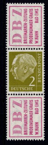 BRD Bund Zusammendrucke S 16 postfrisch ungefaltet #DJQ13