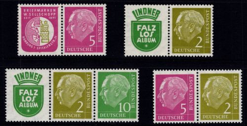 BRD Bund Zusammendrucke W 8- W 11 postfrisch ungefaltet #DJQ27