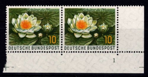 BRD Bund 274 Ecke 4 im waag. Paar FN 1 postfrisch ungefaltet mit Formnr. #DJQ59