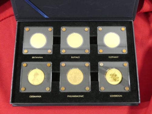 Partie 6x Münzen Motiv aus der Welt je 999er Gold 1/200 oz, siehe Text #EAA52