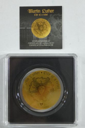 Tschad 3000 Francs, Münze 999er Gold 1/200 oz, Lutherrose, Zertifikat #EAB25