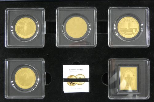 Partie 10x Tschad 5000 Francs, Münze 999er Gold 1/200 oz, siehe Text #EAB27