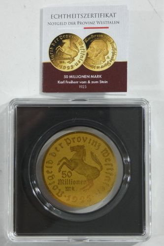 Medaille Motiv Karl Freiherr 999er Gold 1/200 oz,mit Zertifikat im Folder #EAB34