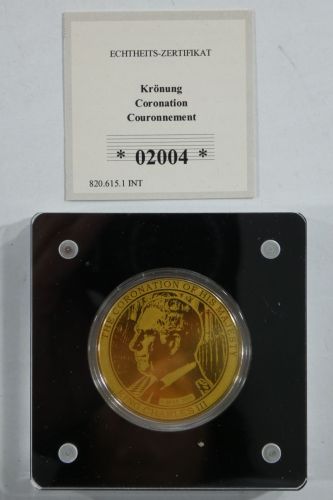 Medaille Motiv Charls III 999er Gold 1/200 oz, mit Zertifikat im Folder #EAB35