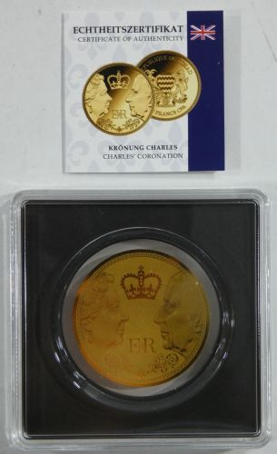 Medaille Motiv Charles 999er Gold 1/200 oz, mit Zertifikat im Folder #EAB37