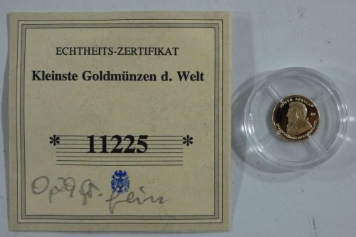 Liberia 10 Dollars 2005, Münze 585er Gold 0,5 g, Zertifikat #EAB63