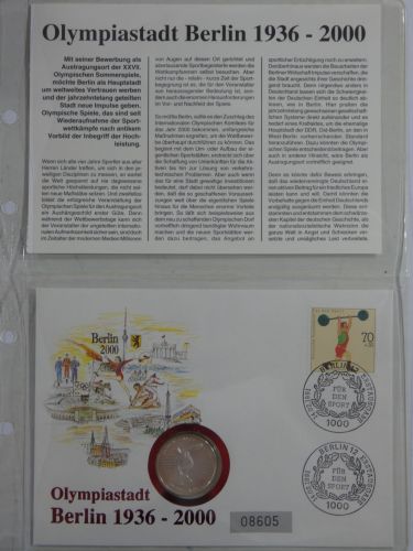 Niue 10 Dollar 1991 als Numisbrief, Olympia 2000 #EAB72
