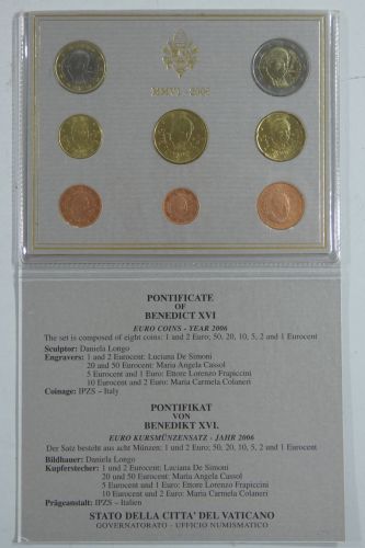 KMS Vatikan 2006 Papst Benedikt XVI. - Originalblister #EAB74