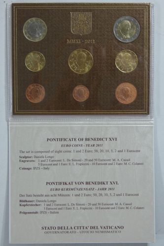 KMS Vatikan 2011 Papst Benedikt XVI. - Originalblister #EAB81