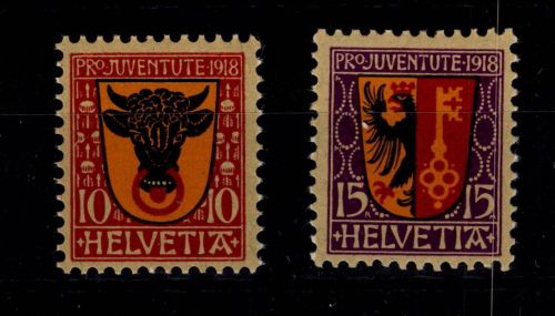 Schweiz 143-144 mit Falz Pro Juventute #OE740