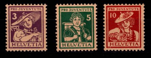 Schweiz 130-132 postfrisch Pro Juventute #OE742