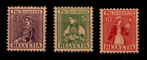 Schweiz 133-135 mit Falz Pro Juventute #OE744