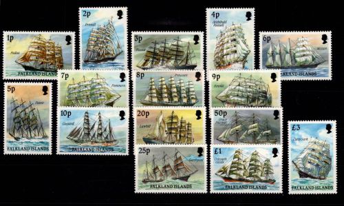 Falkland 488-502 postfrisch Segelschiffe #OE748