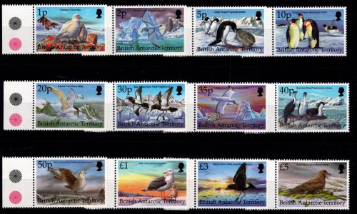 Brit. Antarktis Gebiete 276-287 postfrisch Seevögel, Pinguine #OE752