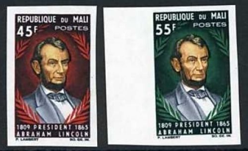 Mali 103-104 geschnitten postfrisch Abraham Lincoln #HC022