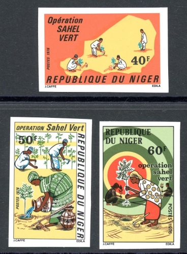 Niger 541-543 geschnitten postfrisch Naturschutz #HC031