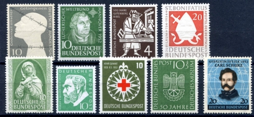 Bund Lot aus 1952-55 postfrisch