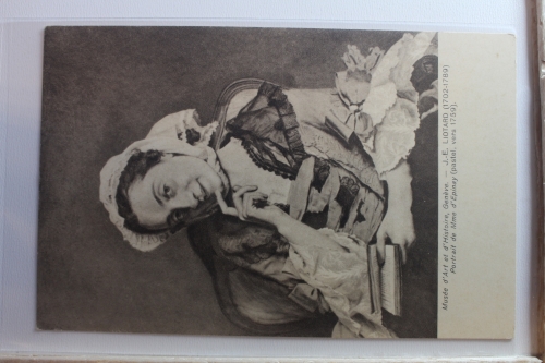 AK Genf J. E. Liotard - Portrait de Mme d' Epinay ungebraucht #PG248