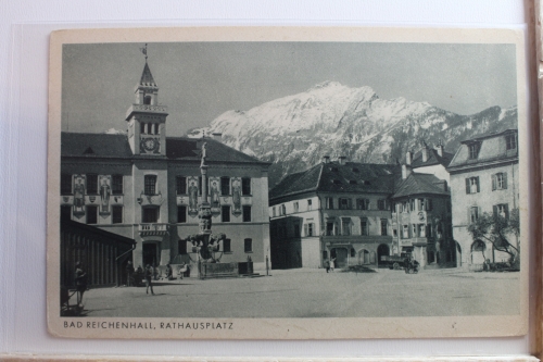 AK Bad Reichenhall Rathausplatz mit dem Hochstufen ungebraucht #PG251