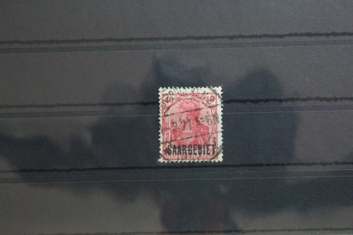 Saargebiet 48 gestempelt Vollstempel #SW890