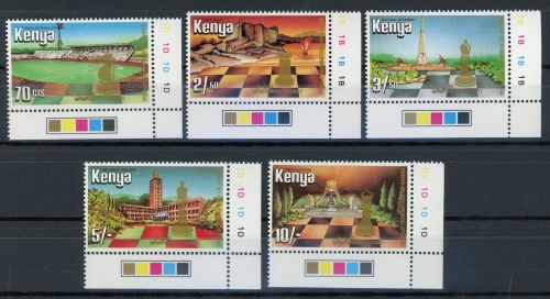 Kenia 313-317 postfrisch Schach #GI686