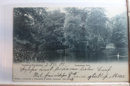 AK Hamburg-Eimsbüttel Eimsbüttler Park 1905 gebraucht #PG289