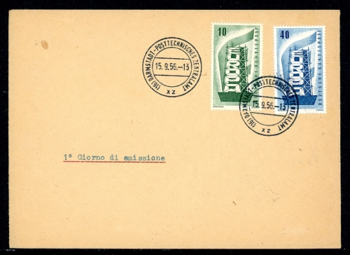 Bund 241-242 Stempel Posttechnisches Zentralamt Ersttagesbrief/FDC #HB012