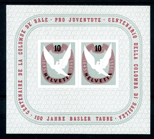 Schweiz Block 12 postfrisch Baseler Taube #HE194